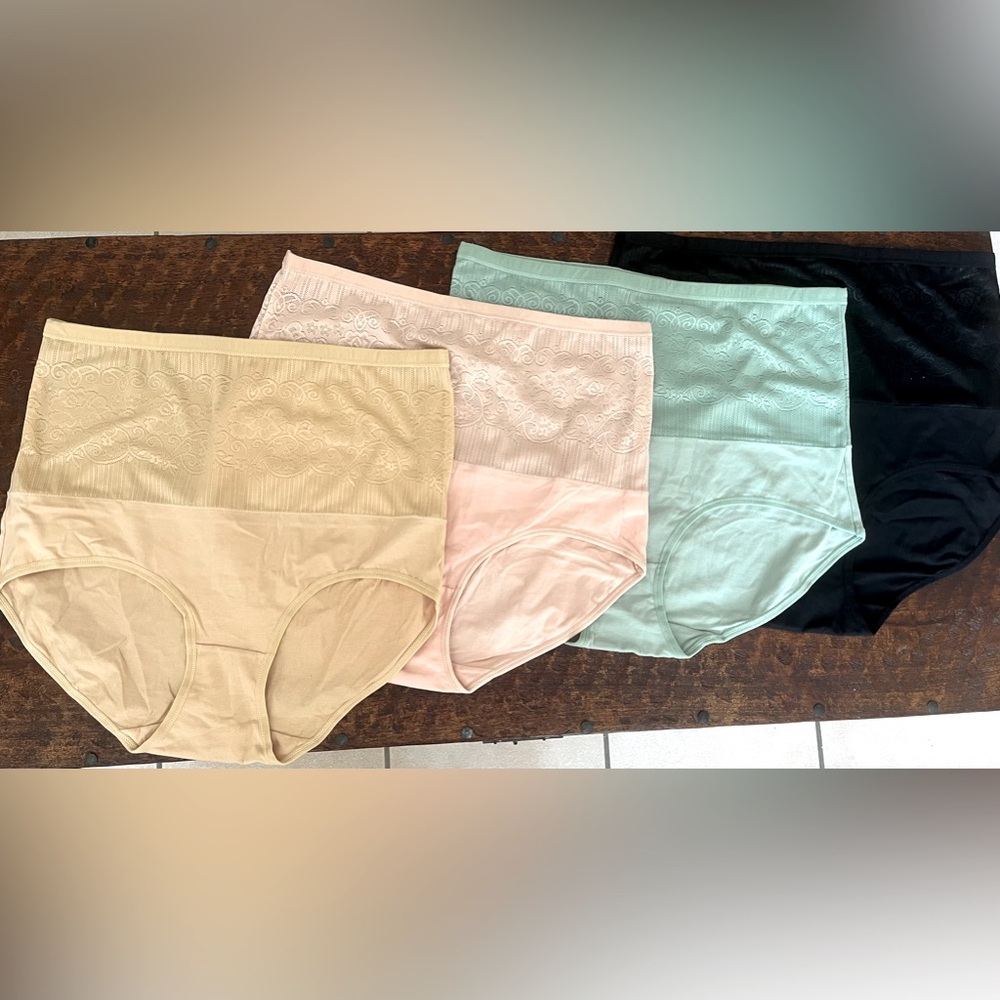 Four Pairs High Waist Slimming Support Panties